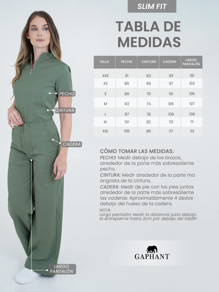 Camisa de uniforme Berlín Verde Oliva (Slim Fit)