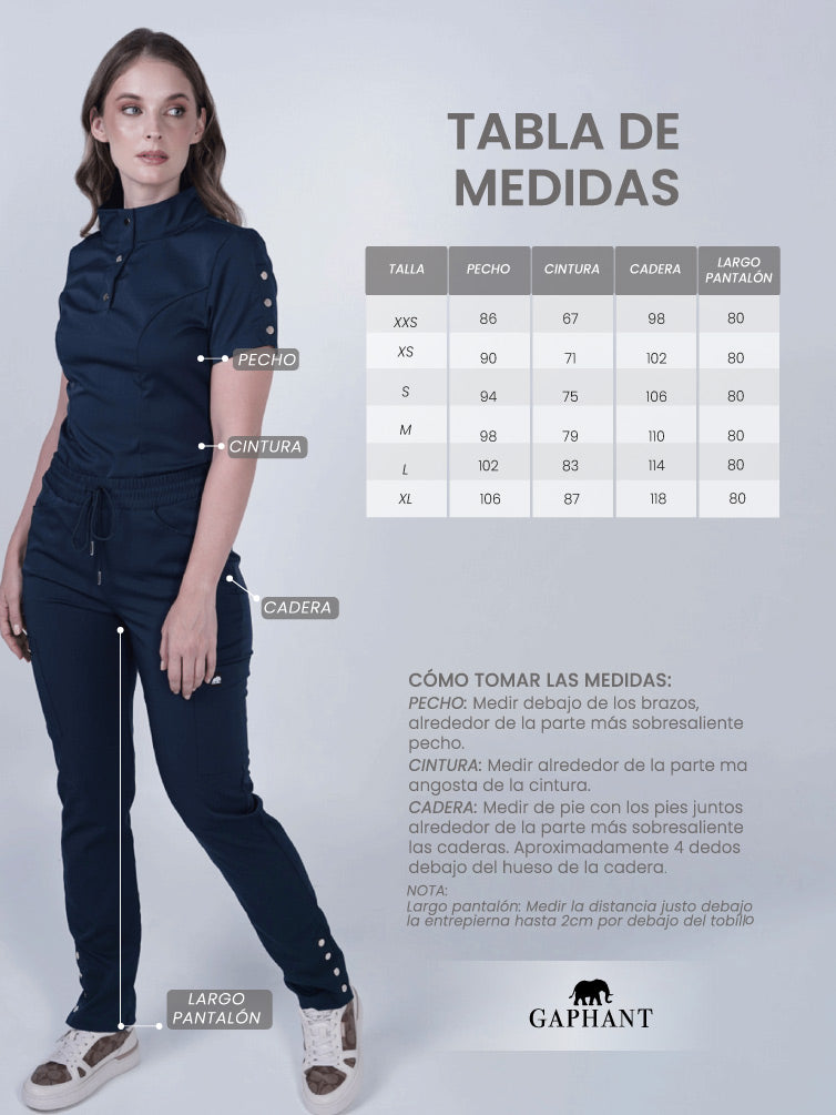Camisa de uniforme médico Roma Azul Navy