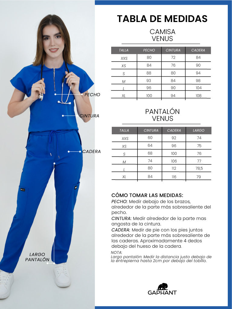 Camisa Venus Azul Rey