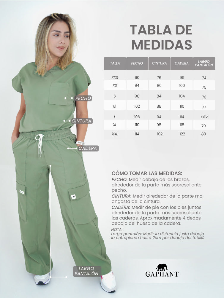 Pantalón Cargo Verde Oliva Claro