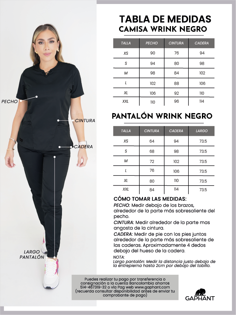 Camisa Wrink Negra