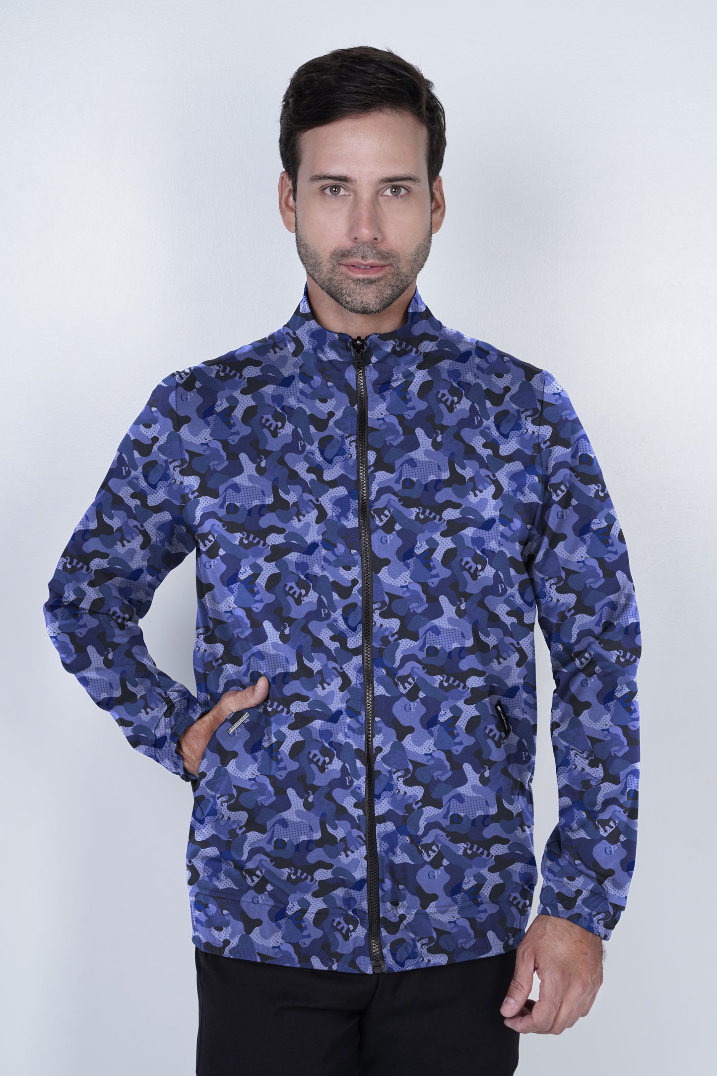 Chaqueta Mónaco Camuflada Azul