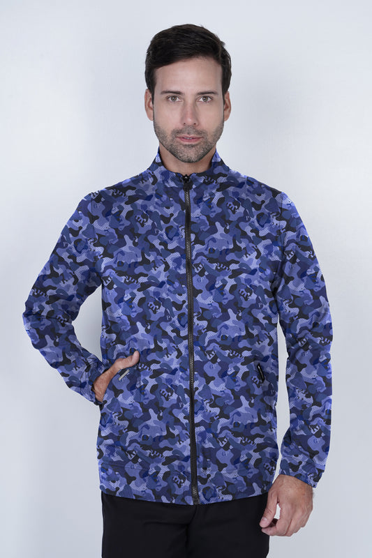 Chaqueta Mónaco Camuflada Azul