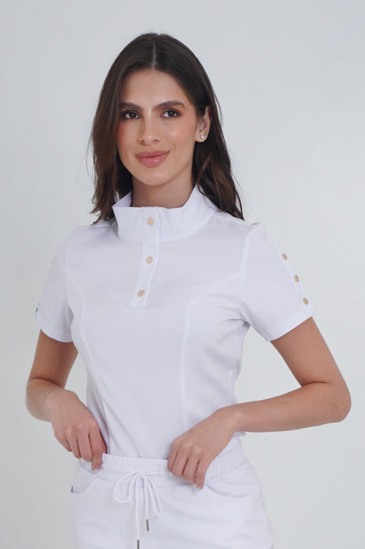 Set Uniforme Médico Roma Blanco mujer – cómodo y transpirable Gaphant Colombia