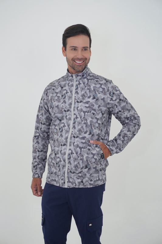 Chaqueta Mónaco Camuflada Gris