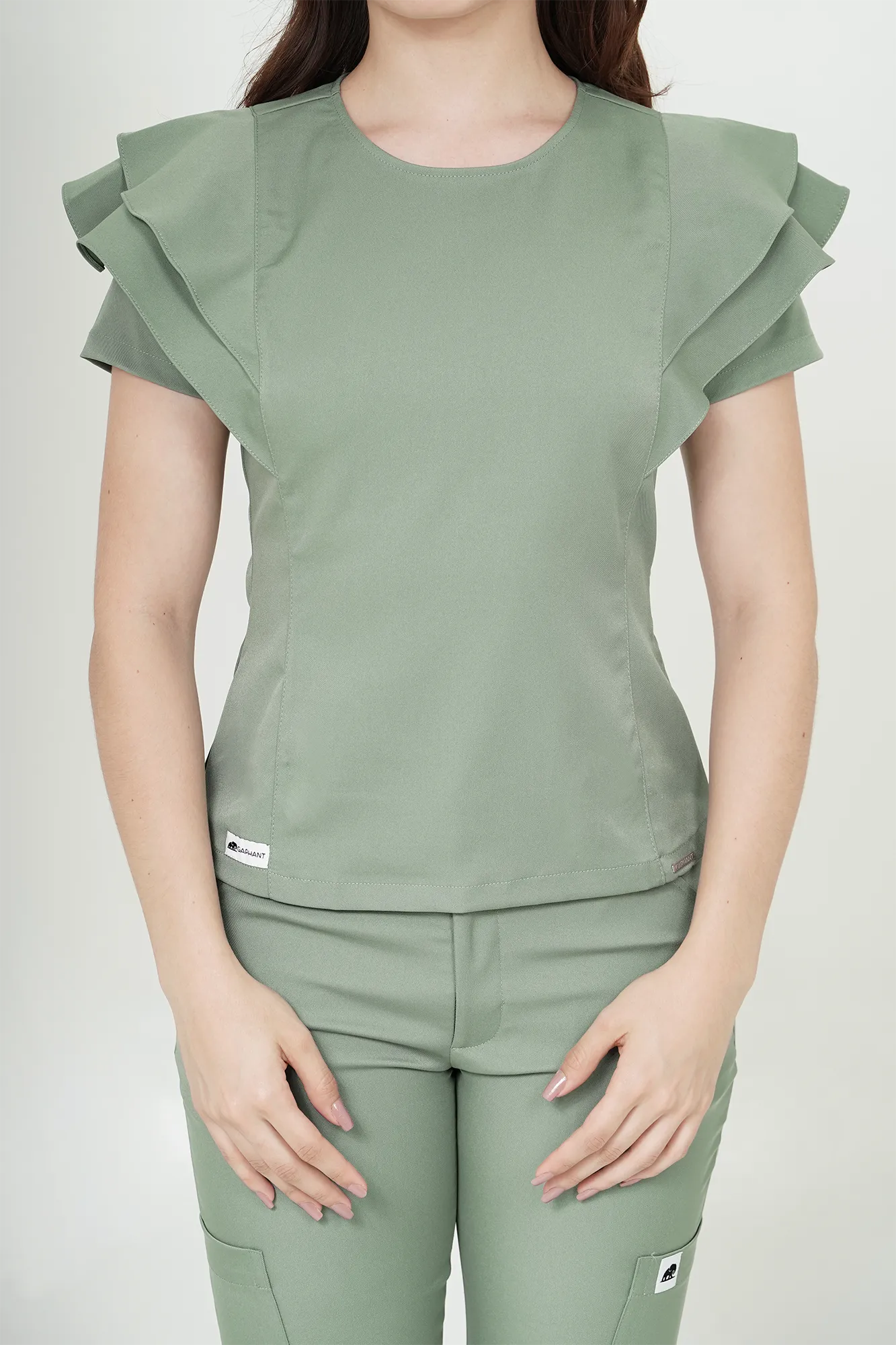 Camisa Nubes Verde oliva