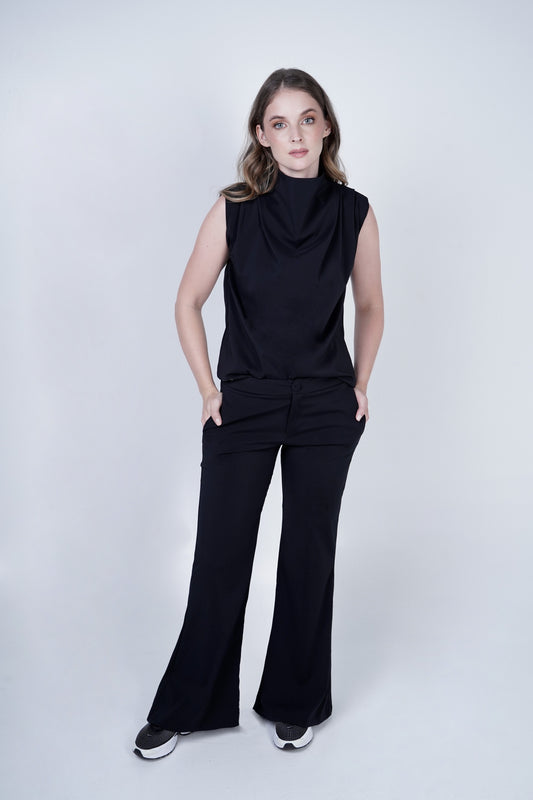 Set de uniforme médico Luxury negro (Slim Fit)
