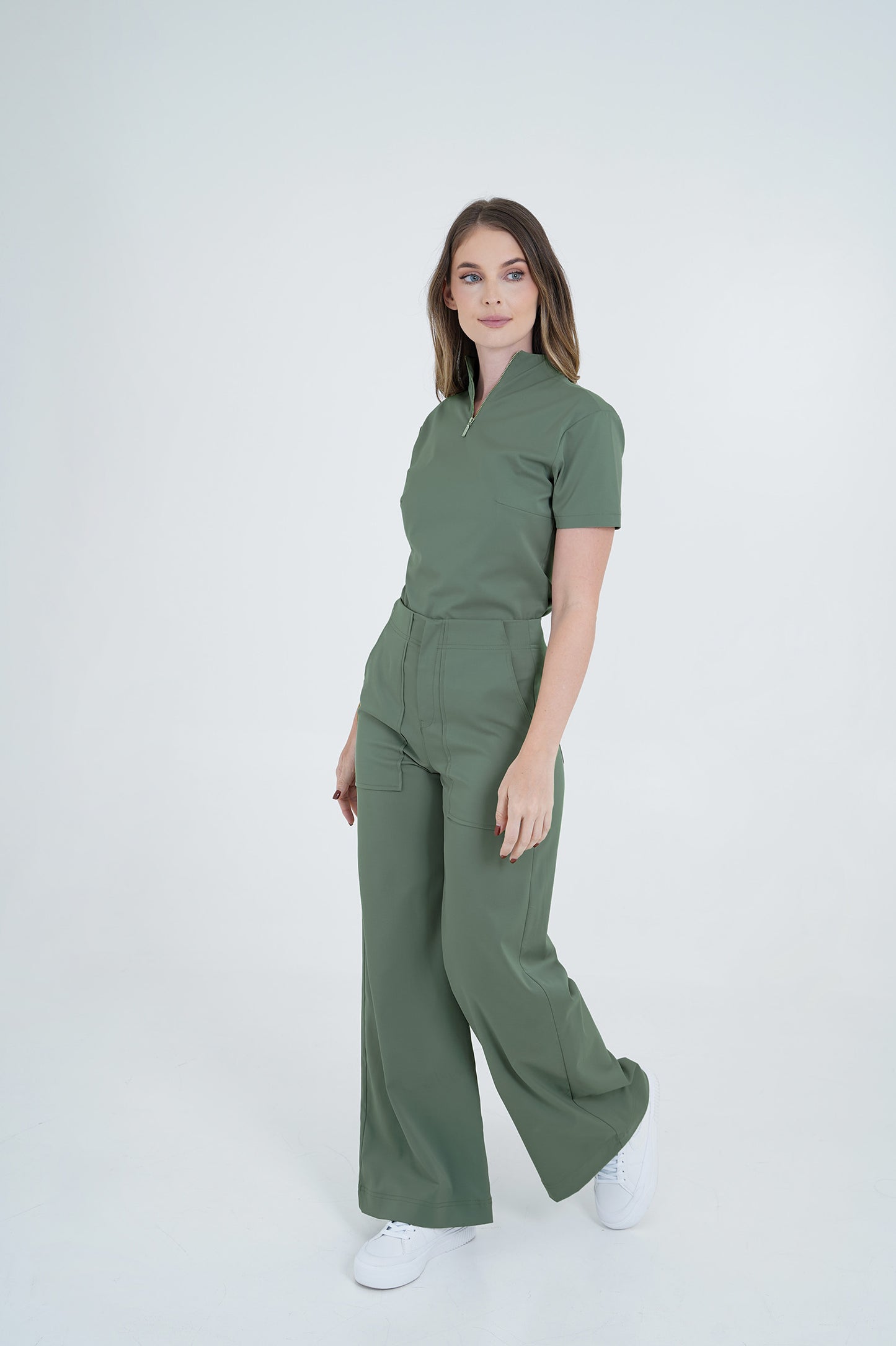 Pantalón del uniforme Berlín Verde Oliva (Slim Fit)
