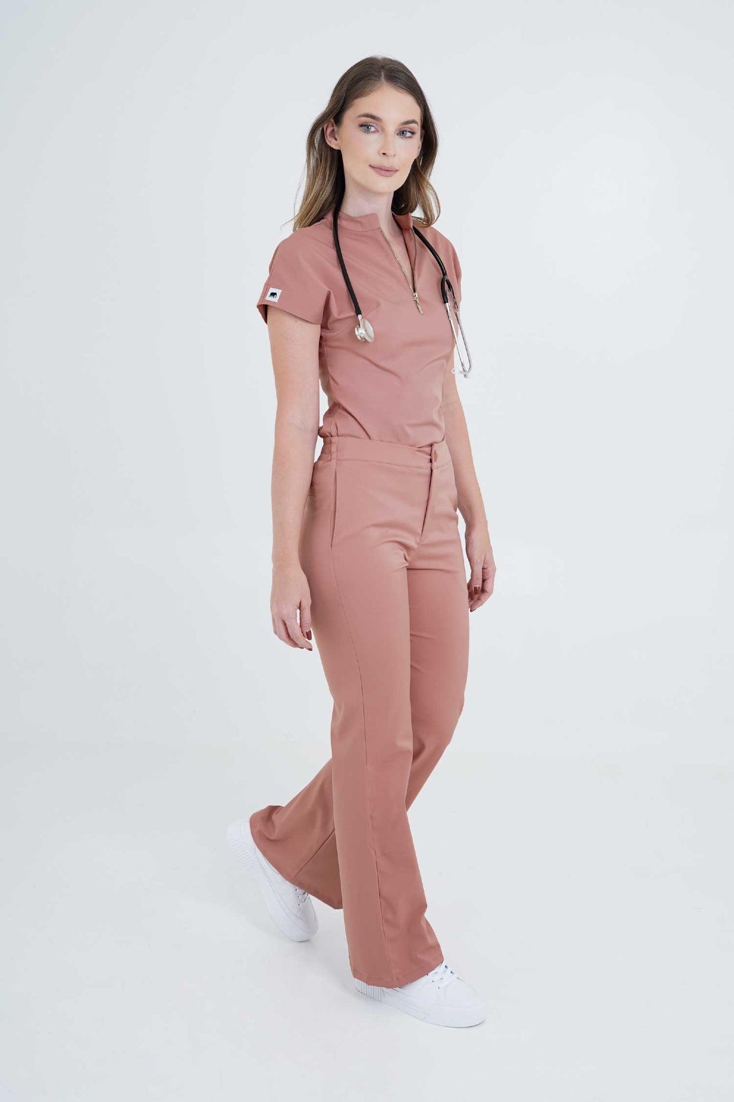 Camisa Leticia  Rosa Ceniza (Slim Fit)