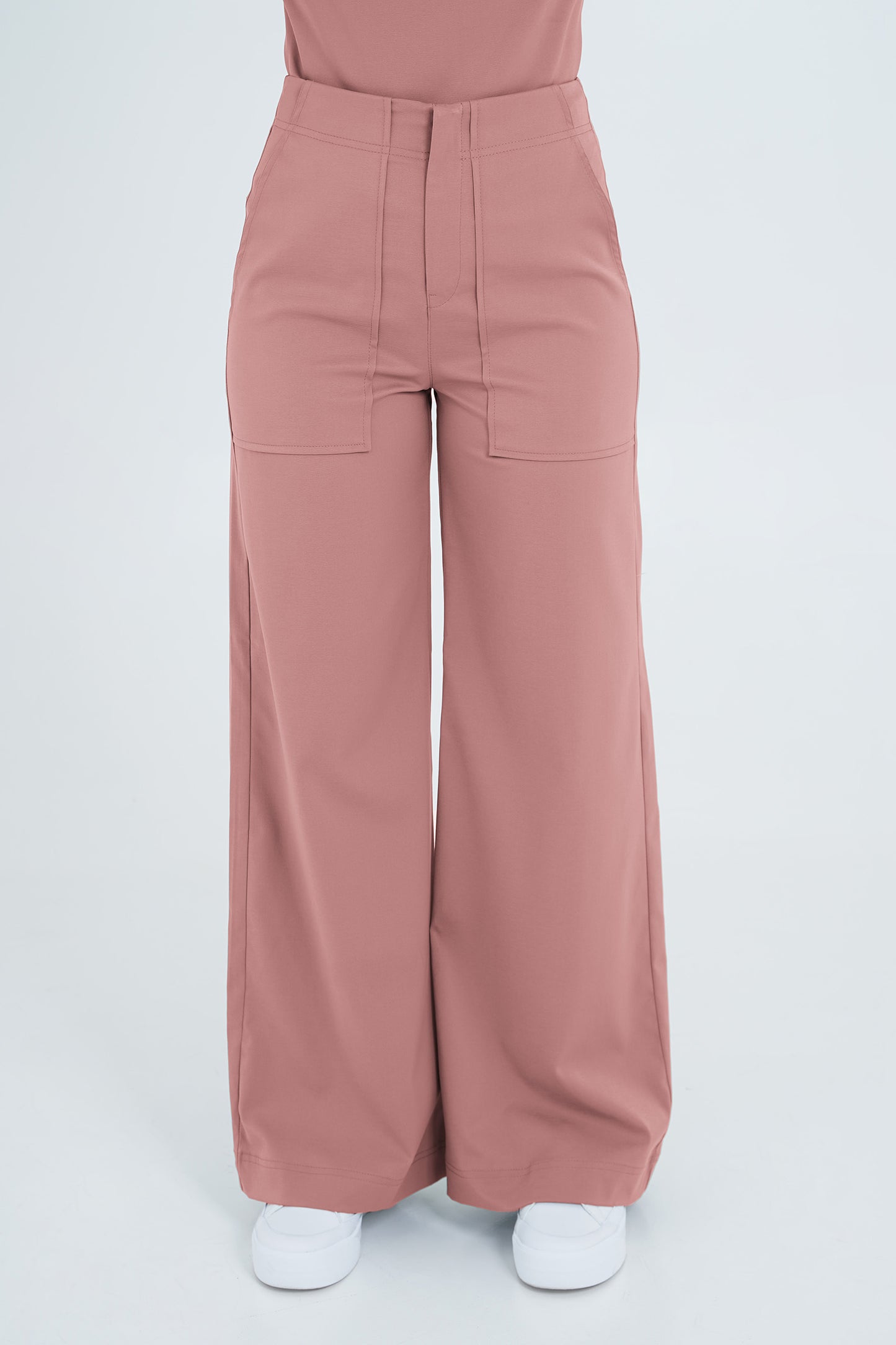 Pantalón uniforme médico Berlín Rosa Ceniza (Slim Fit)