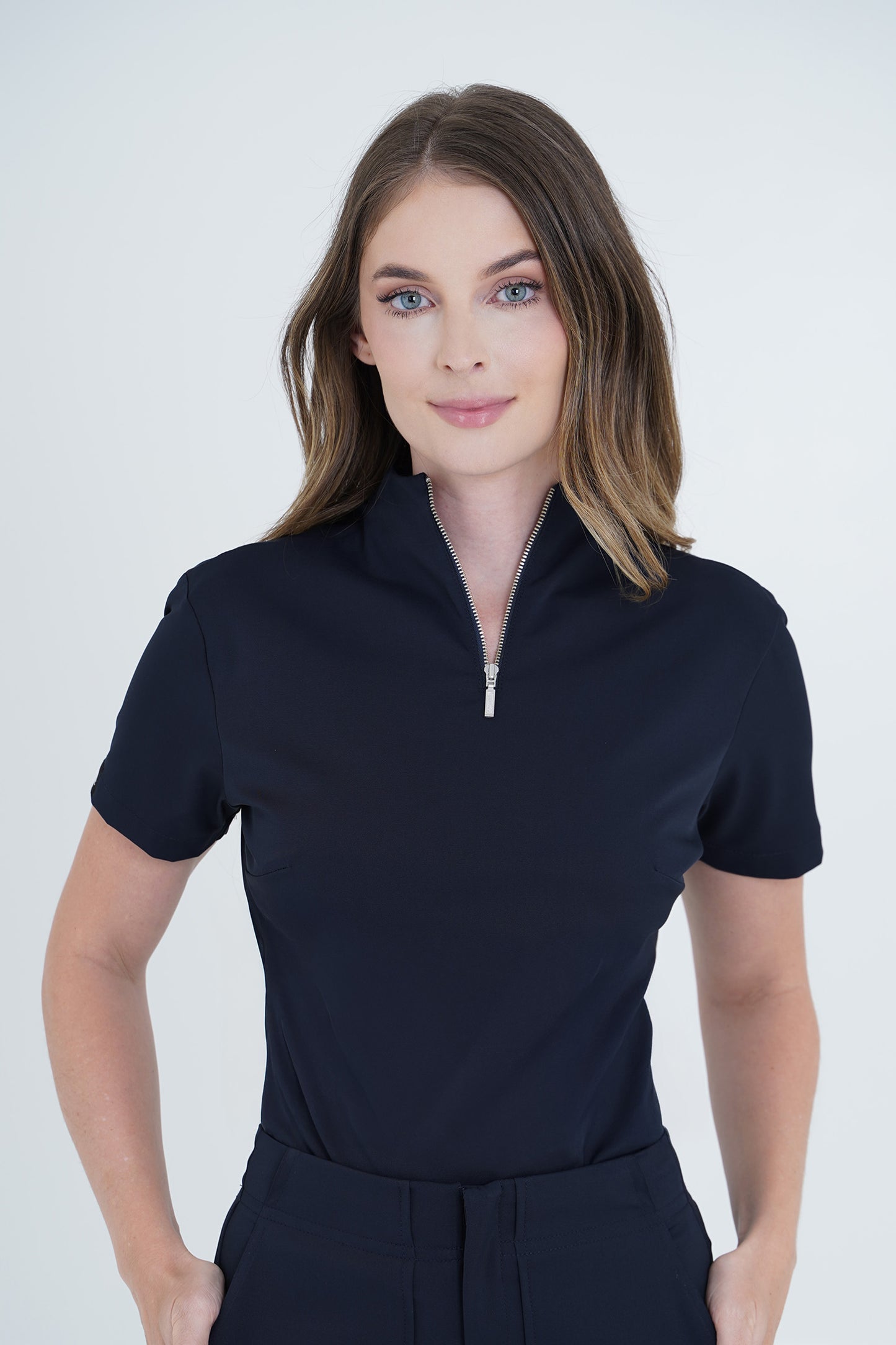Camisa de uniforme médico Berlín Azul Navy (Slim Fit)