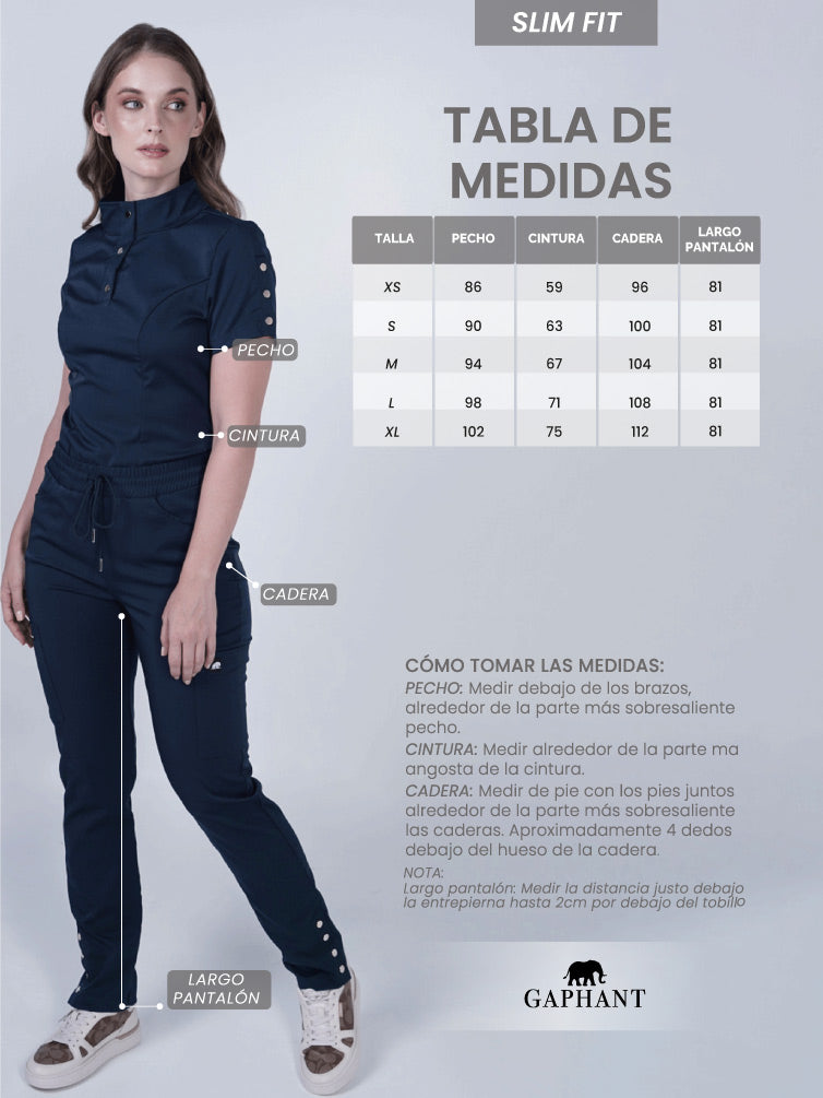 Set de uniforme médico Roma Azul Navy Slim fit