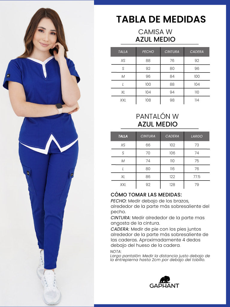Pantalón Uniforme W Azul Medio