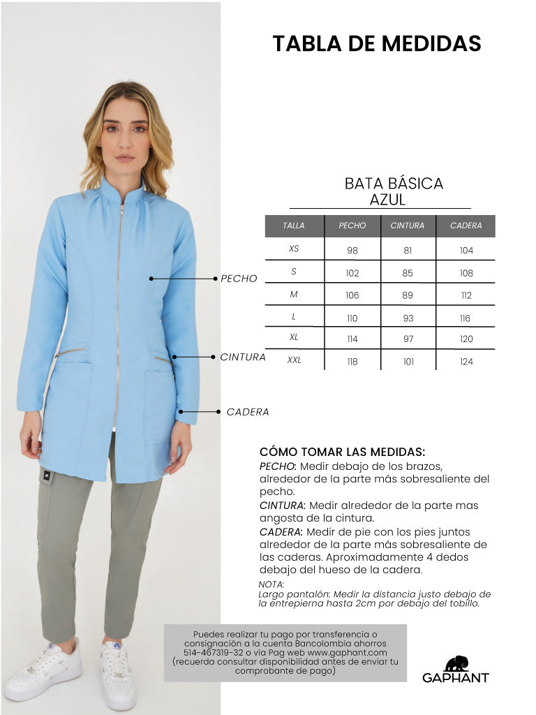 Bata Básica Azul