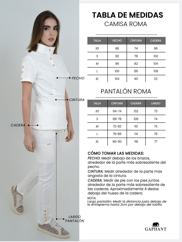 Pantalón Roma Blanco Natural