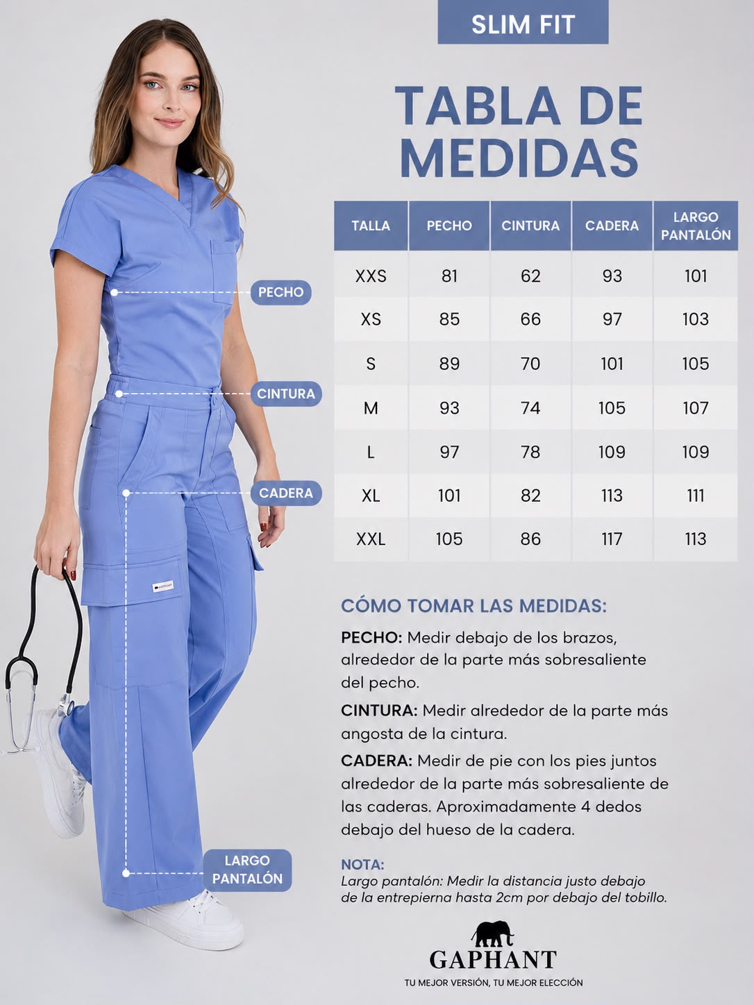 Pantalón Médico Cargo Lila Empolvado – Bota Recta