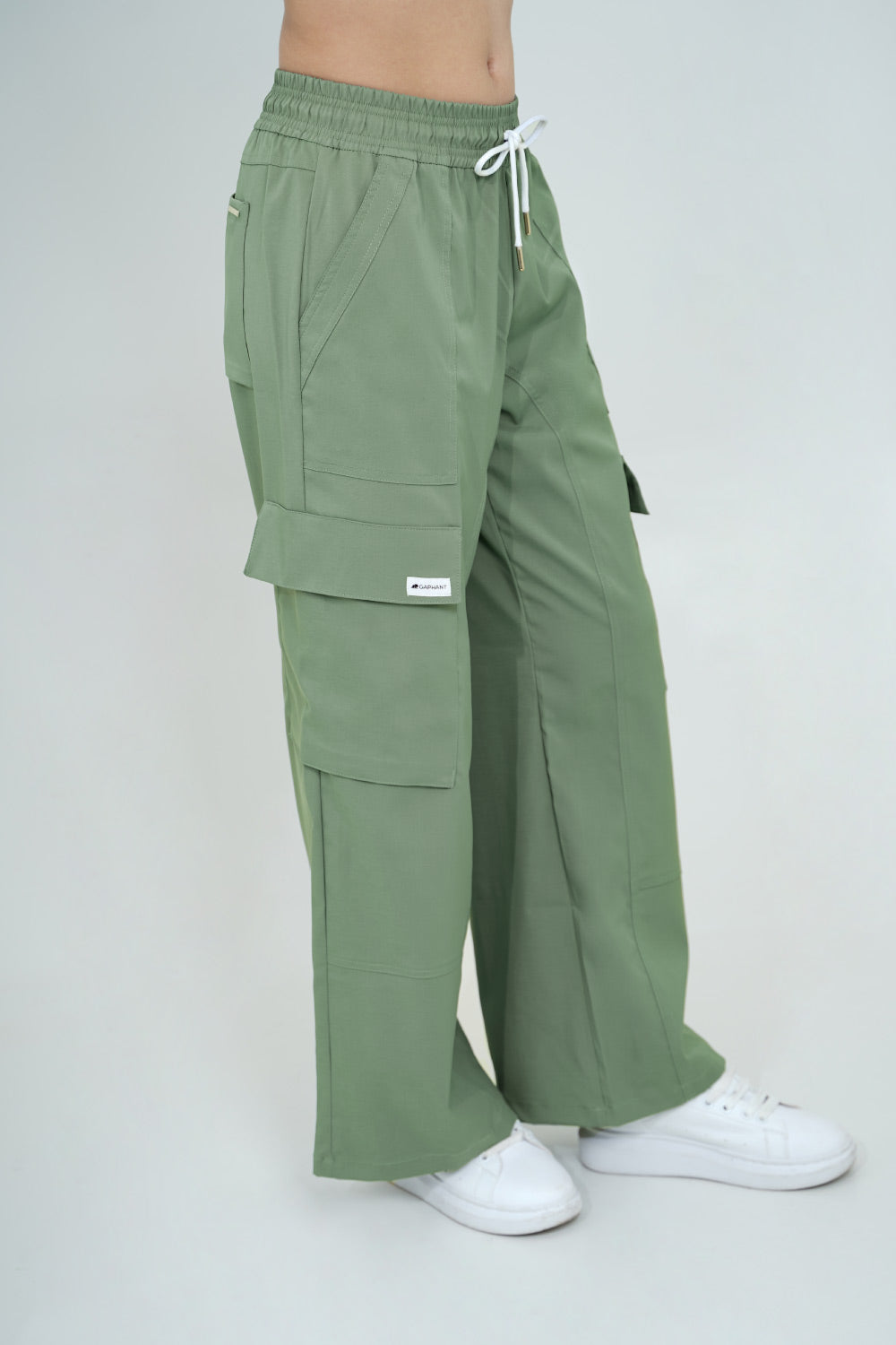 set cargo verde oliva claro