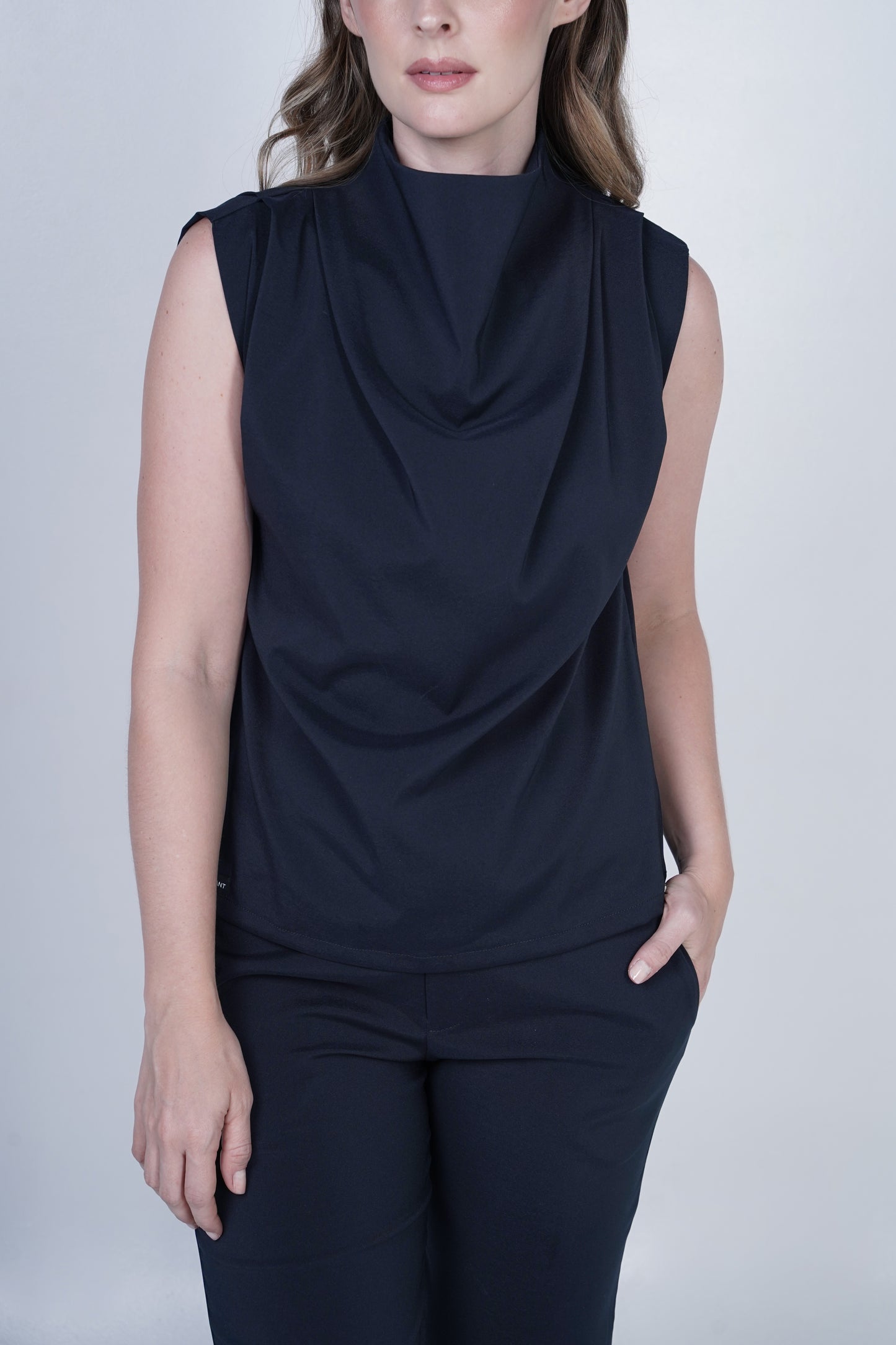 Camisa de uniforme médico Luxury Azul Navy (Slim fit)