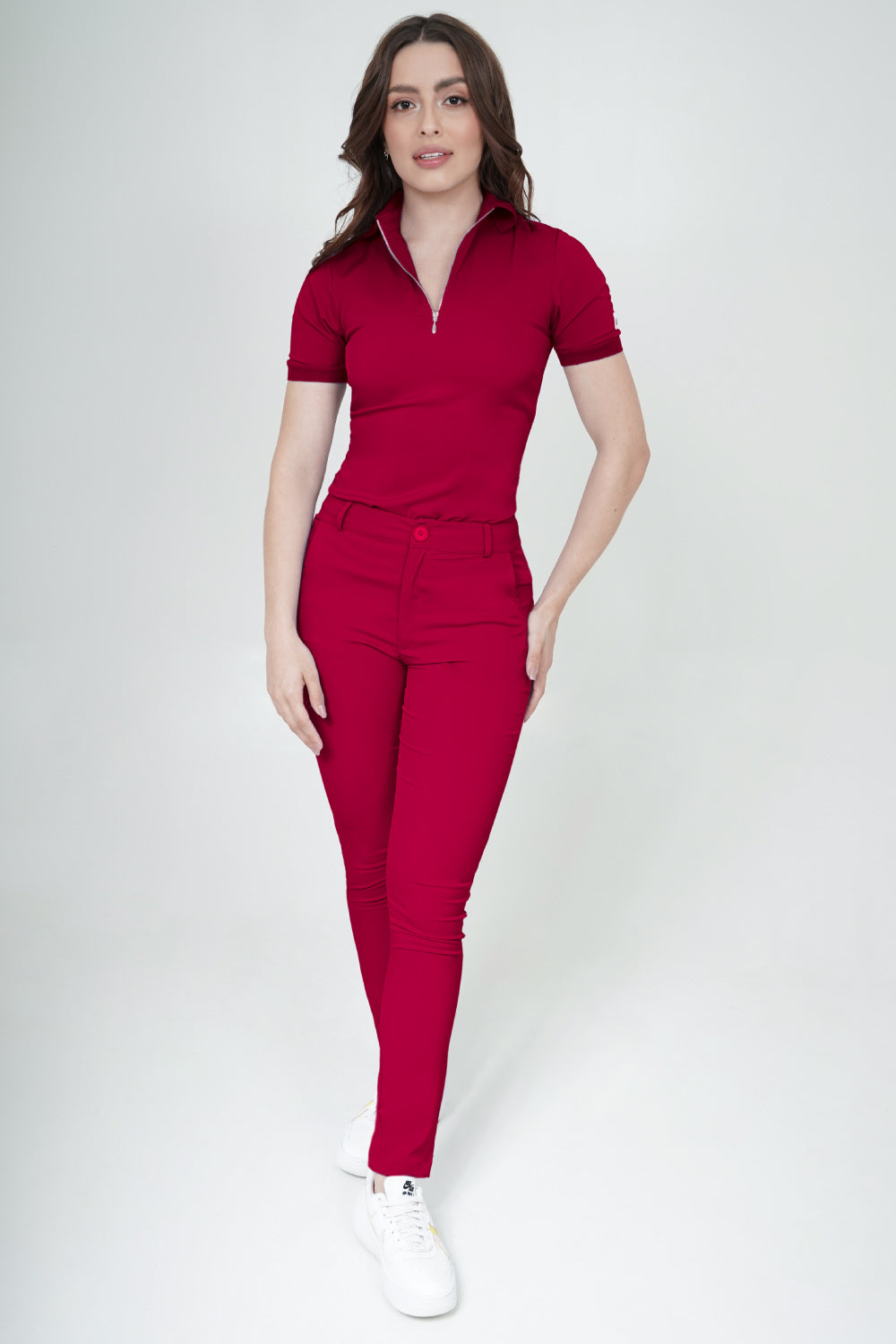Pantalón de uniforme médico Polo Cereza