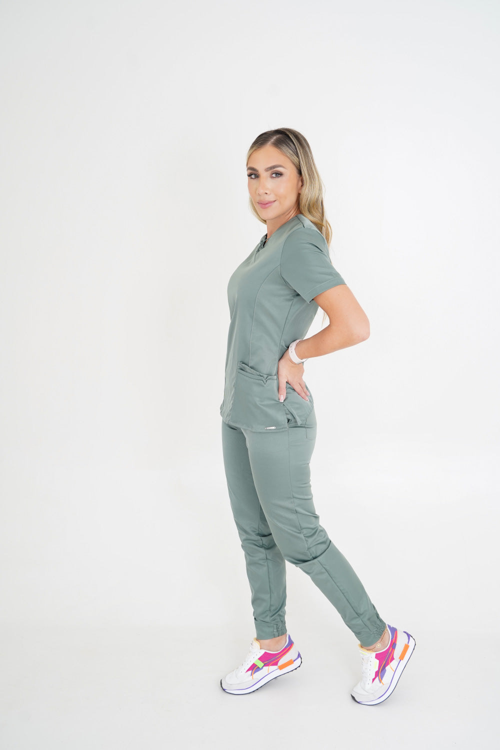 Pantalón Wrink Verde