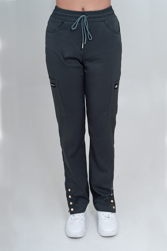 Pantalón Médico Roma Gris Oscuro mujer – uniforme antifluido Gaphant Colombia