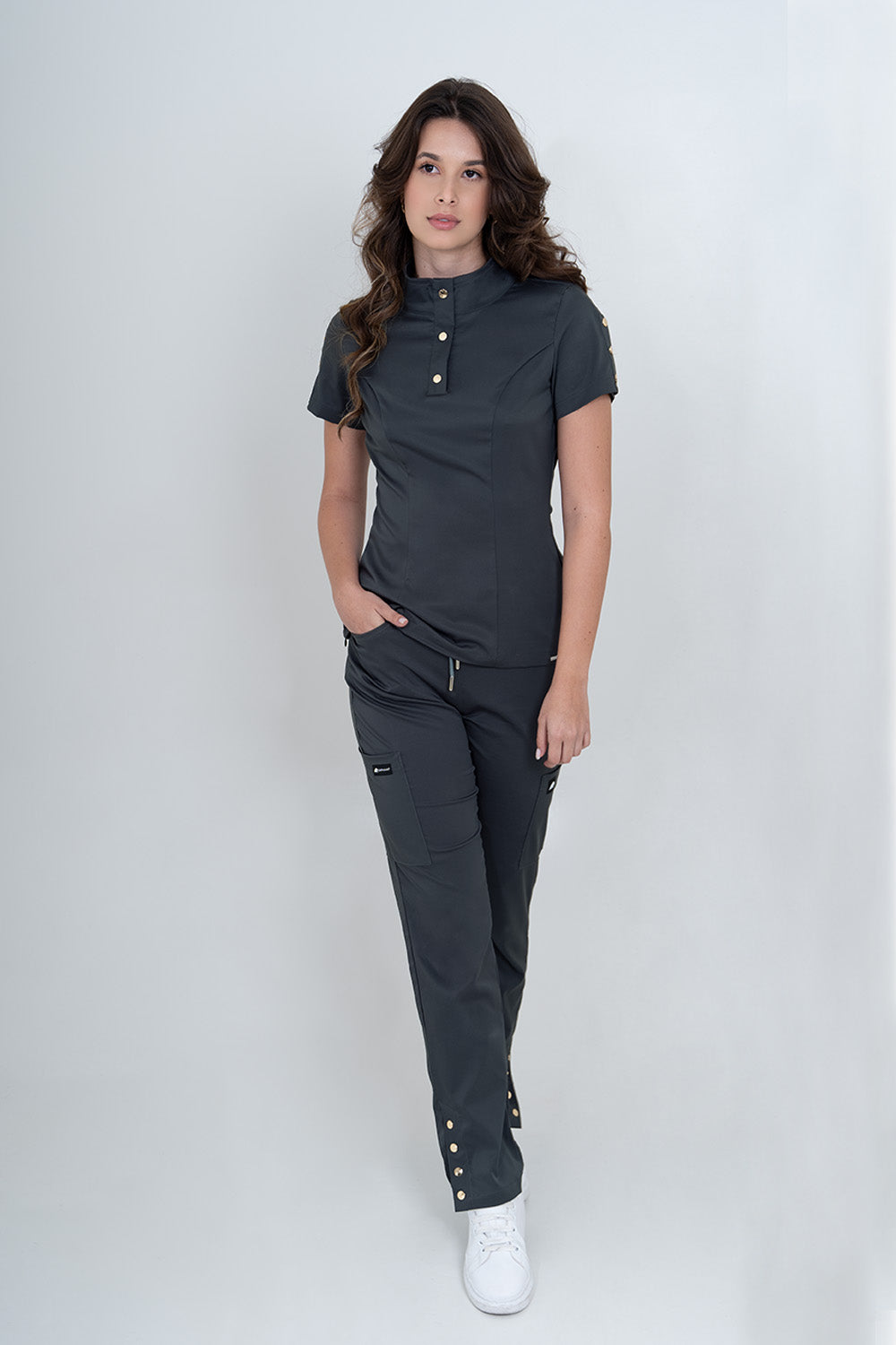 Pantalón Médico Roma Gris Oscuro mujer – cómodo y transpirable Gaphant Colombia