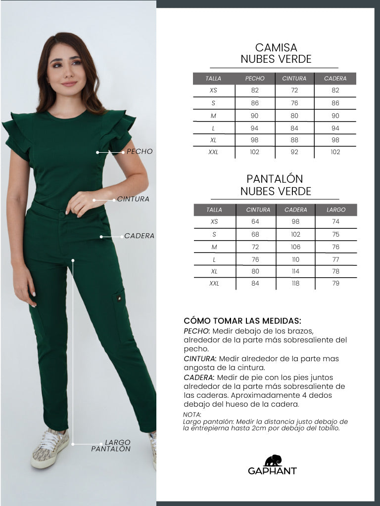 Pantalón Nubes Verde