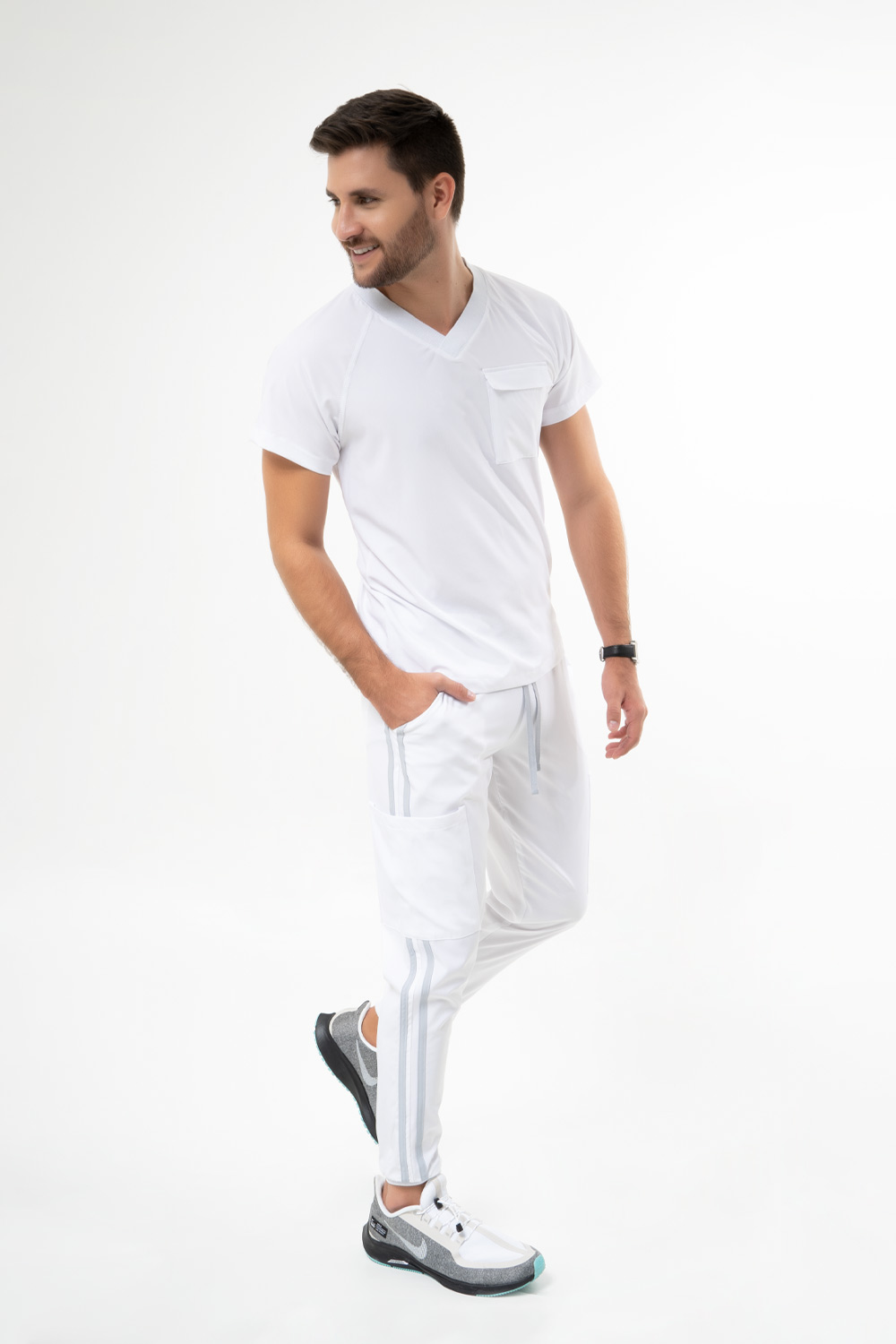 Pantalon homme blanc T2 Flex R Molinel - 404854